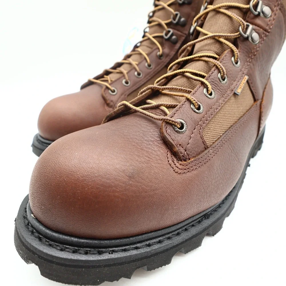 Carhartt Work Boots Mens 13 M Brown Leather Waterproof 8